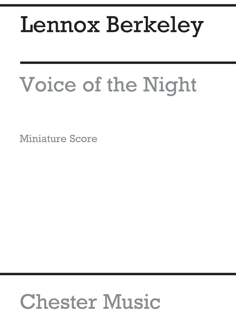Voices Of The Night Op.86