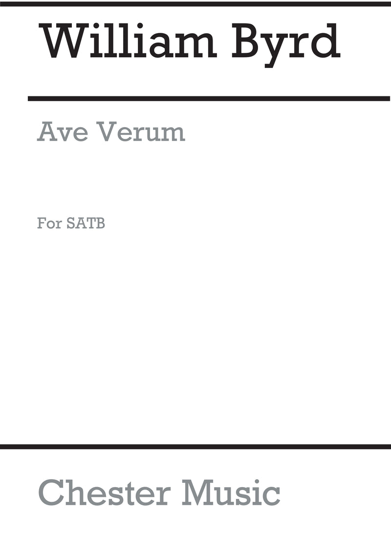 Ave Verum (From Chester Motet Book 2-english)