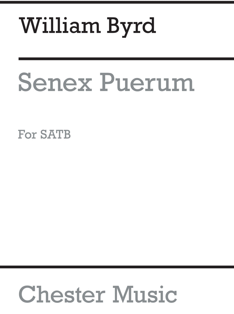 Senex Puerum (From Chester Motet Book 2-english)