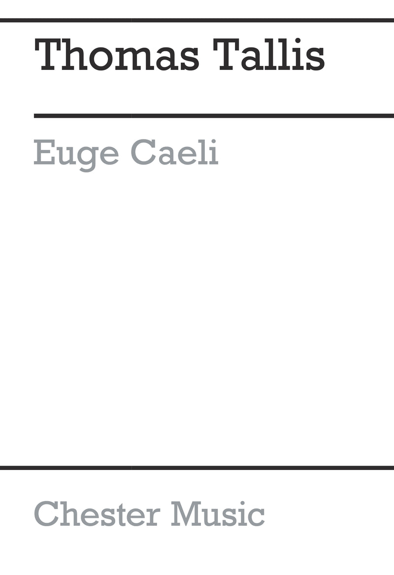 Euge Caeli (From Chester Motet Book 2-english)