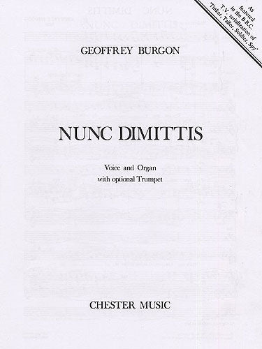 Nunc Dimittis (Voice/Organ)