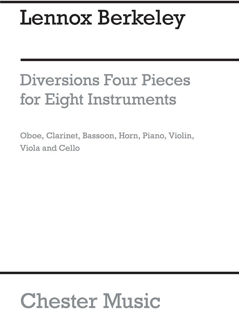 Diversions Four Pieces For Eight Instruments Op 63