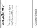 Variations On A Hymn By Orlando Gibbons (Choral Score)