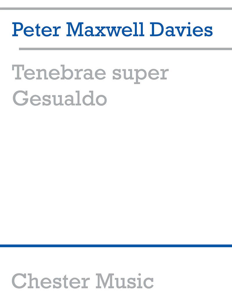 Tenebrae Super Gesualdo