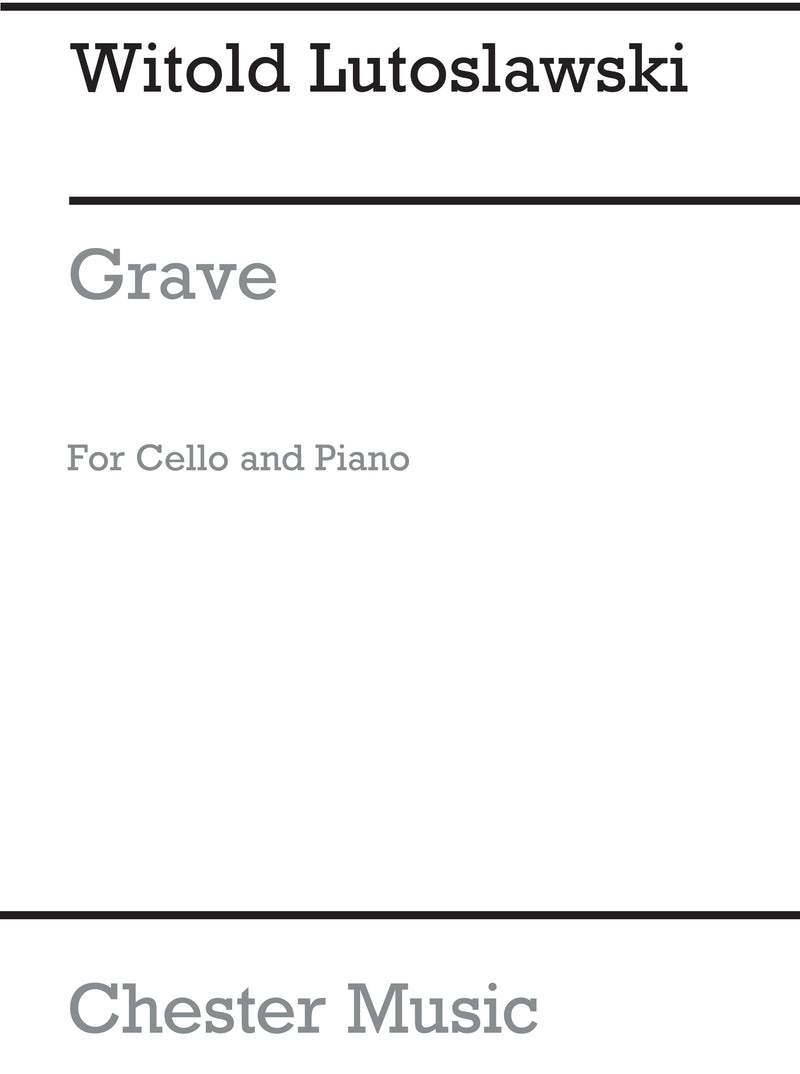 Grave For Cello And Piano