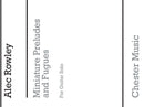 Miniature Preludes And Fugues
