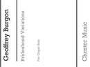 Brideshead Variations For Organ Solo