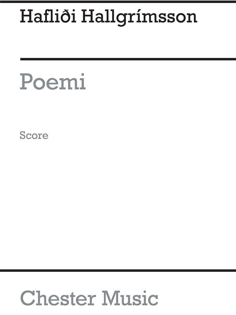 Poemi For Violin And String Orchestra (Full Score)