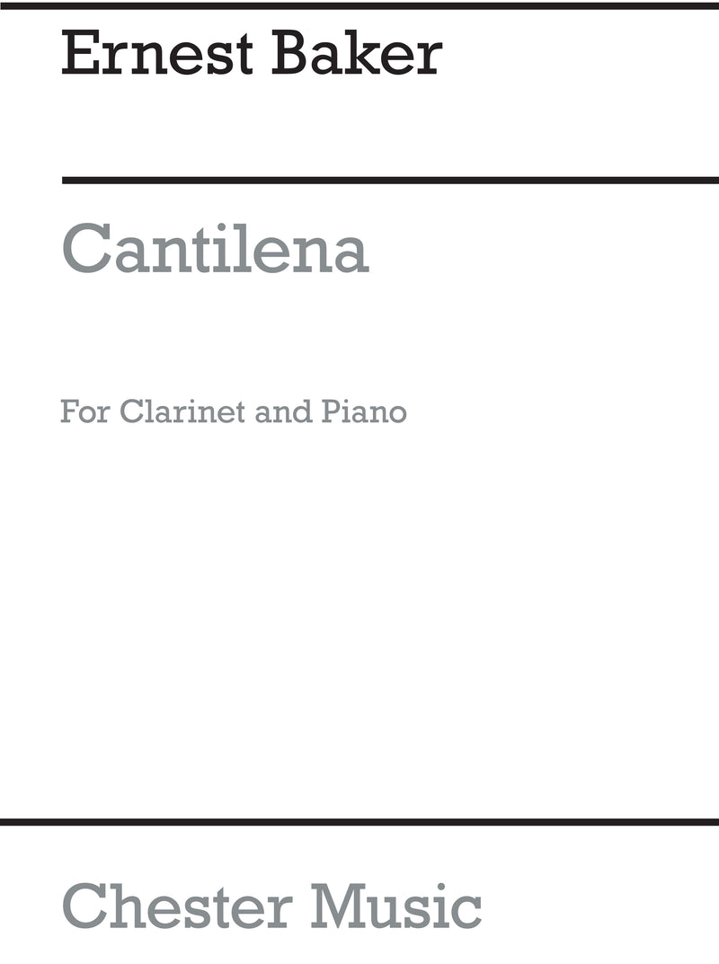 Cantilena For Clarinet And Piano