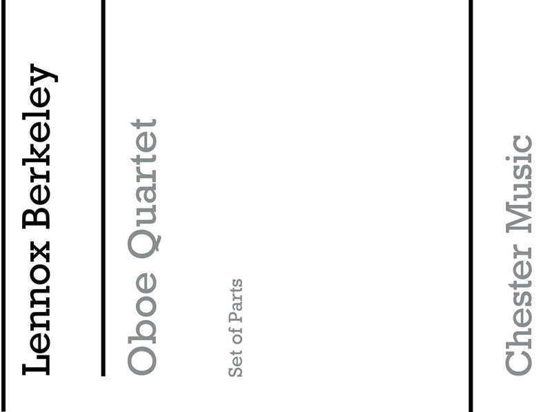 Oboe Quartet Op. 70 (Parts)