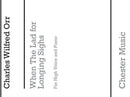 When The Lad For Longing Sighs (housman)
