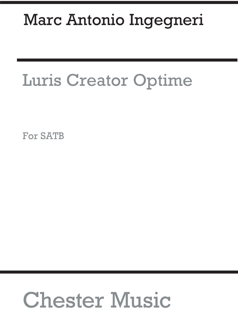 Lucis Creator Optime for SATB Chorus