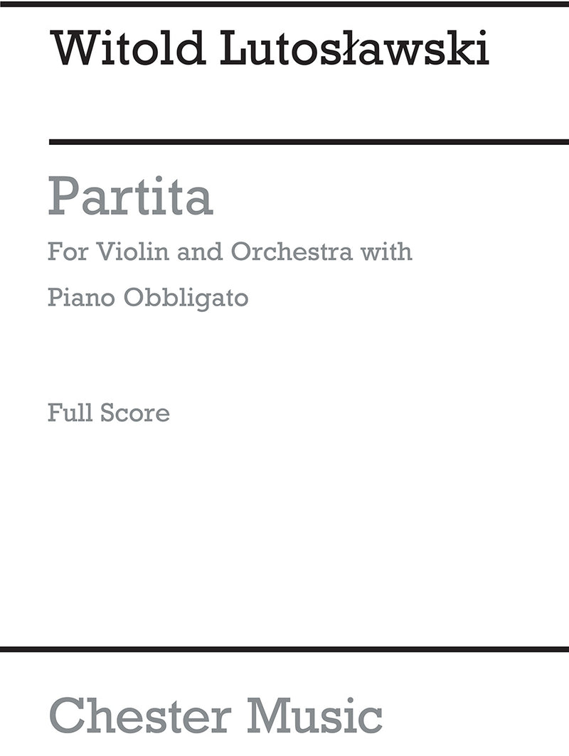 Partita For Violin And Orchestra