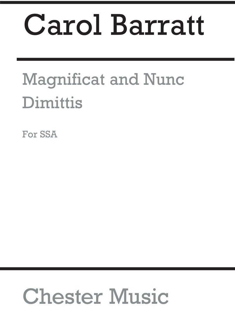 Magnificat And Nunc Dimittis