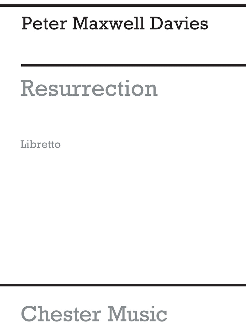 Resurrection Libretto