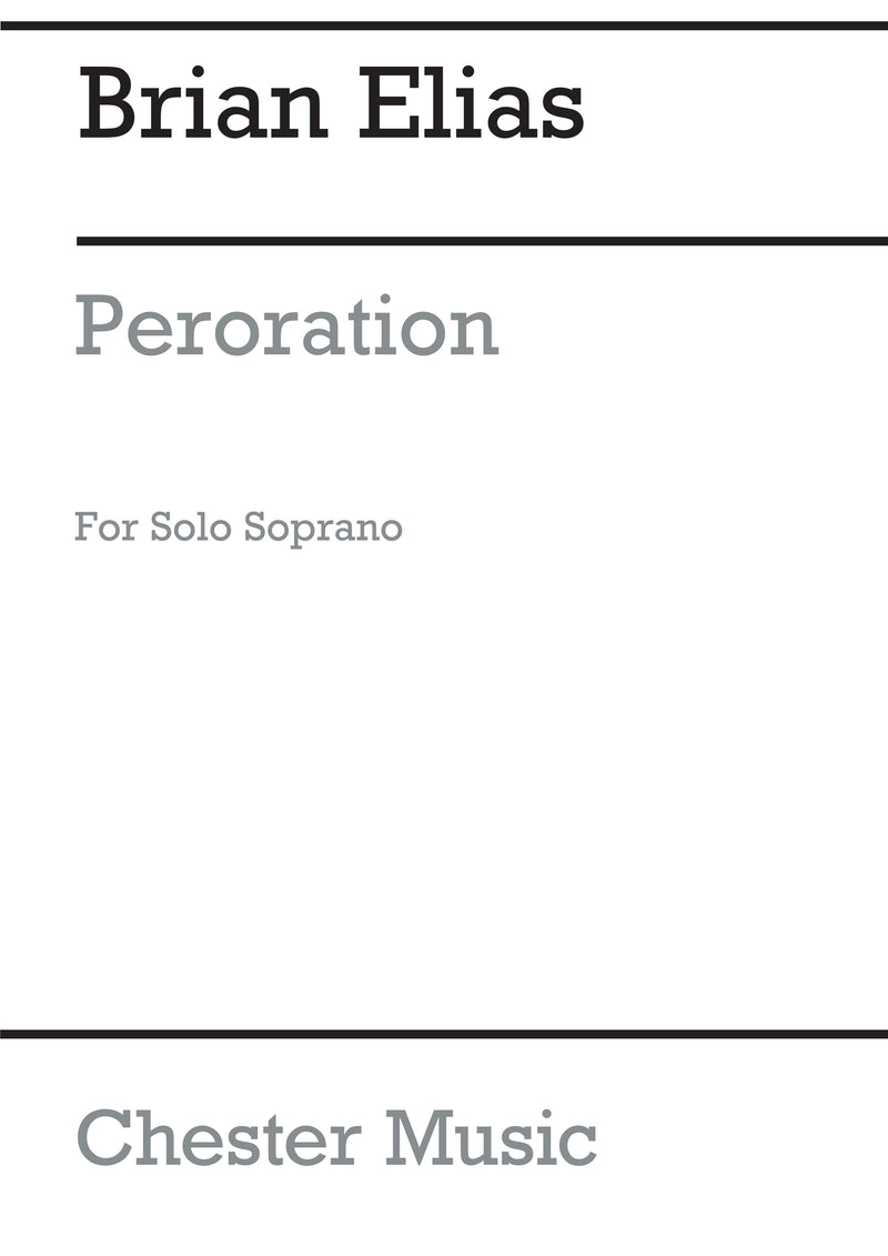 Peroration For Soprano