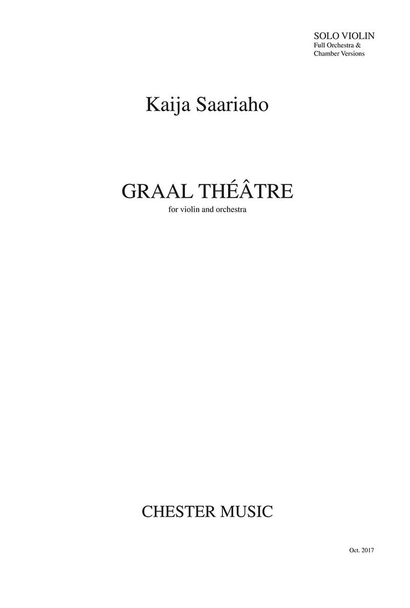 Graal Theatre (Violin Concerto)- Solo Violin Part