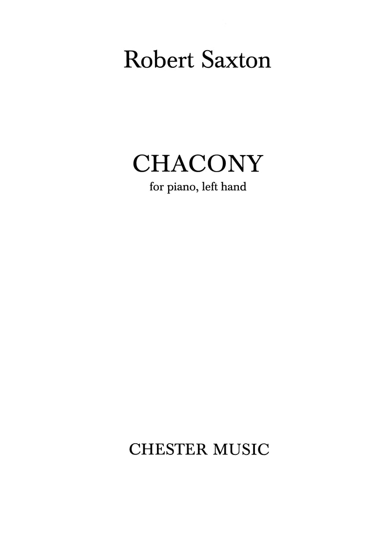 Chacony For Piano, Left Hand