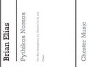 Pythikos Nomos For Alto Sax And Piano