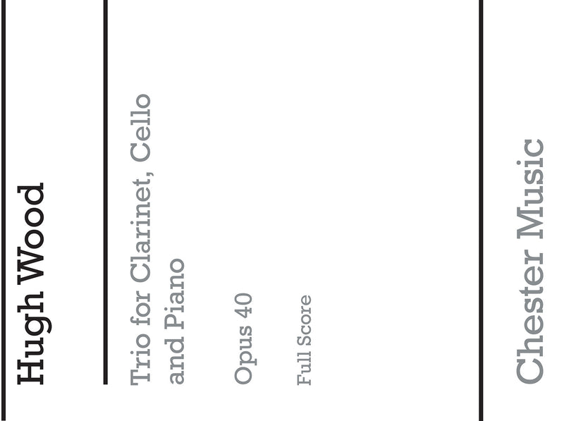 Trio For Clarinet, Cello And Piano Op.40 (Score)