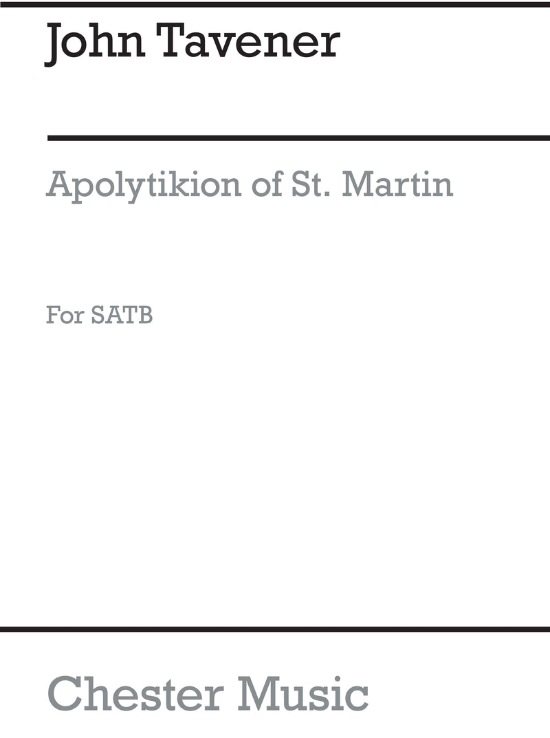 Apolytikion Of St. Martin