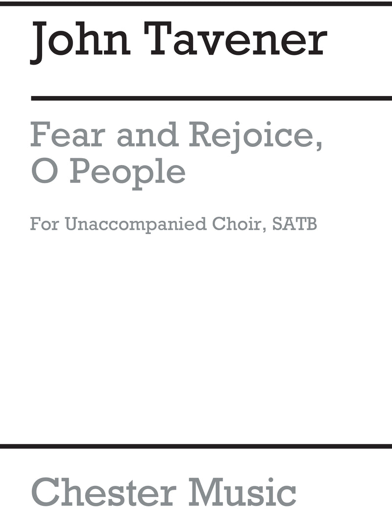 Fear And Rejoice, O People