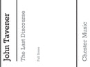 The Last Discourse (SATB, Double Bass)