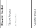 Three Poems for Cello and Piano