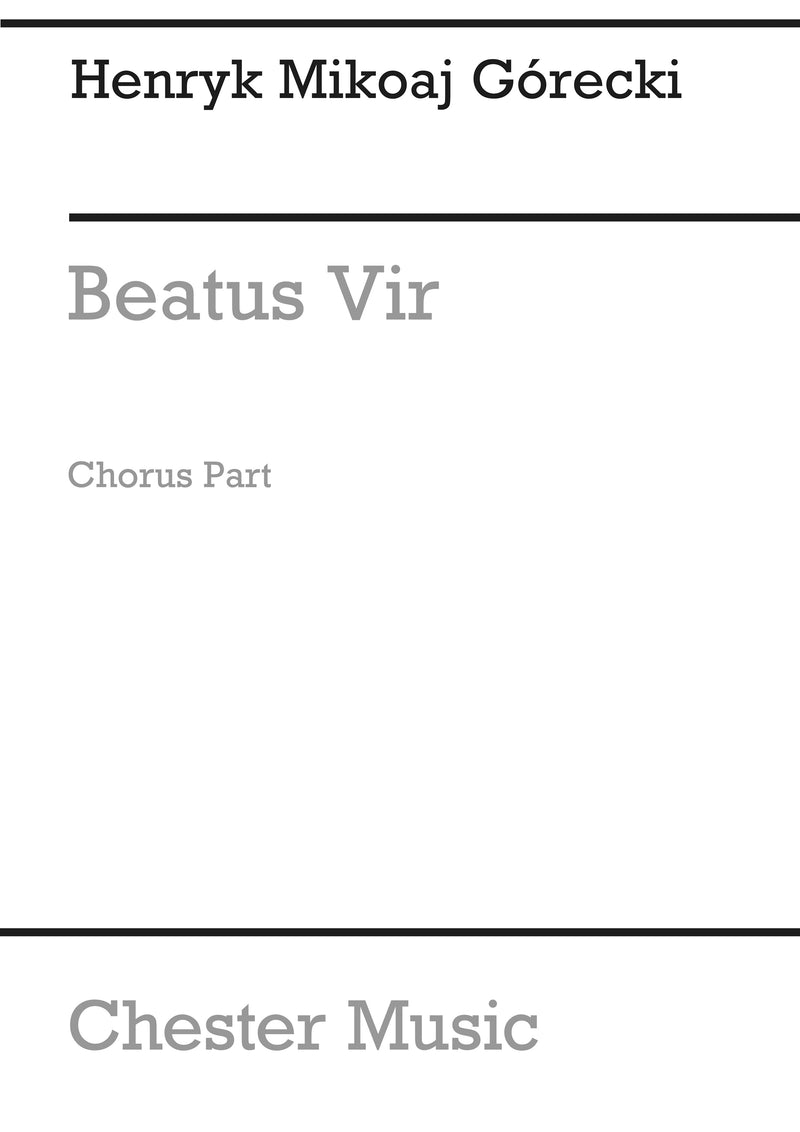 Beatus Vir (Chorus Part)
