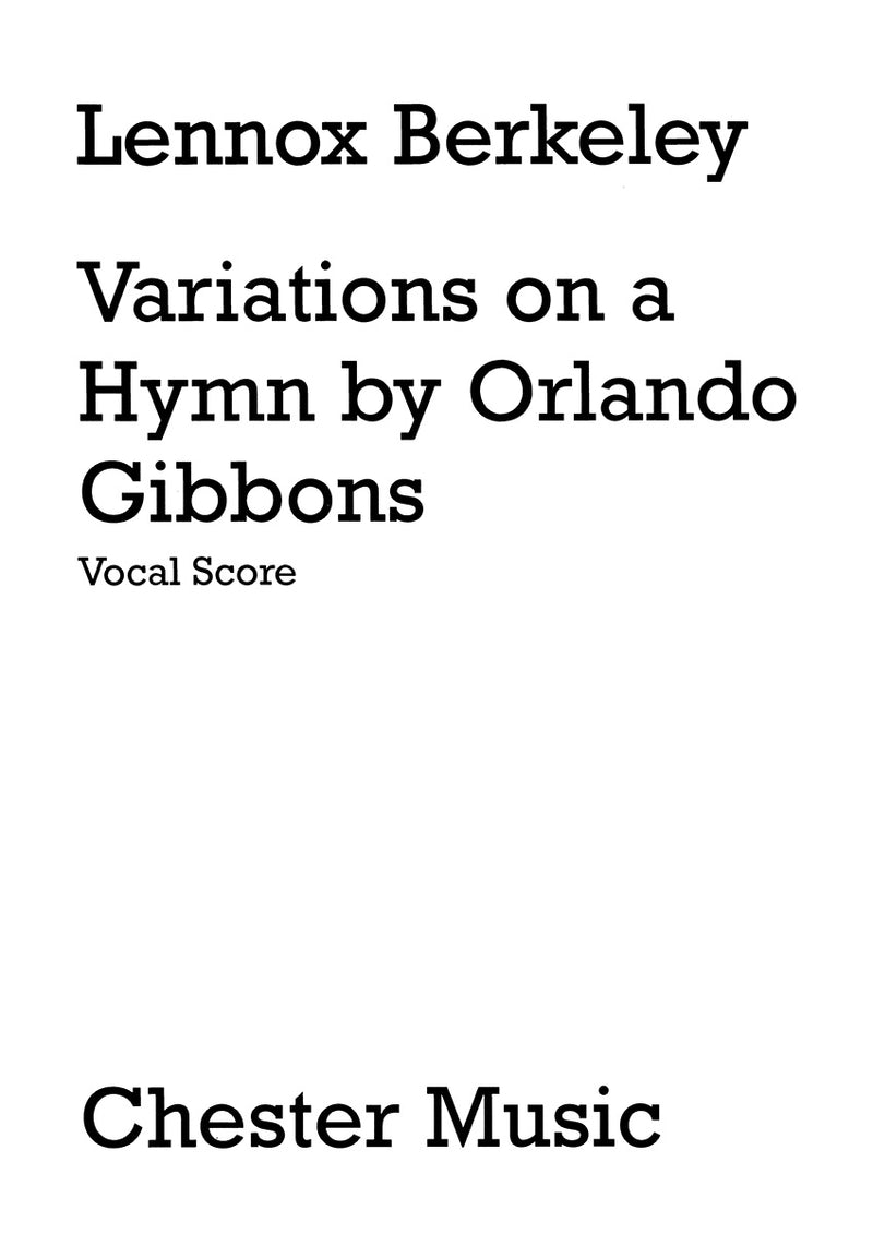 Variations On A Hymn By Orlando Gibbons (Vocal Score)
