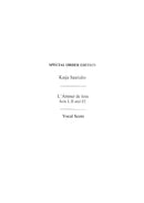 L'Amour (Vocal Score)