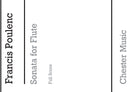 Flute Sonata (Full Score)