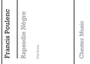 Rhapsodie Negre (Full Score)