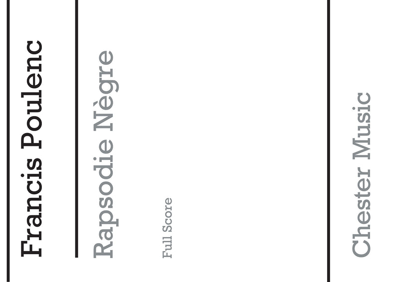 Rhapsodie Negre (Full Score)
