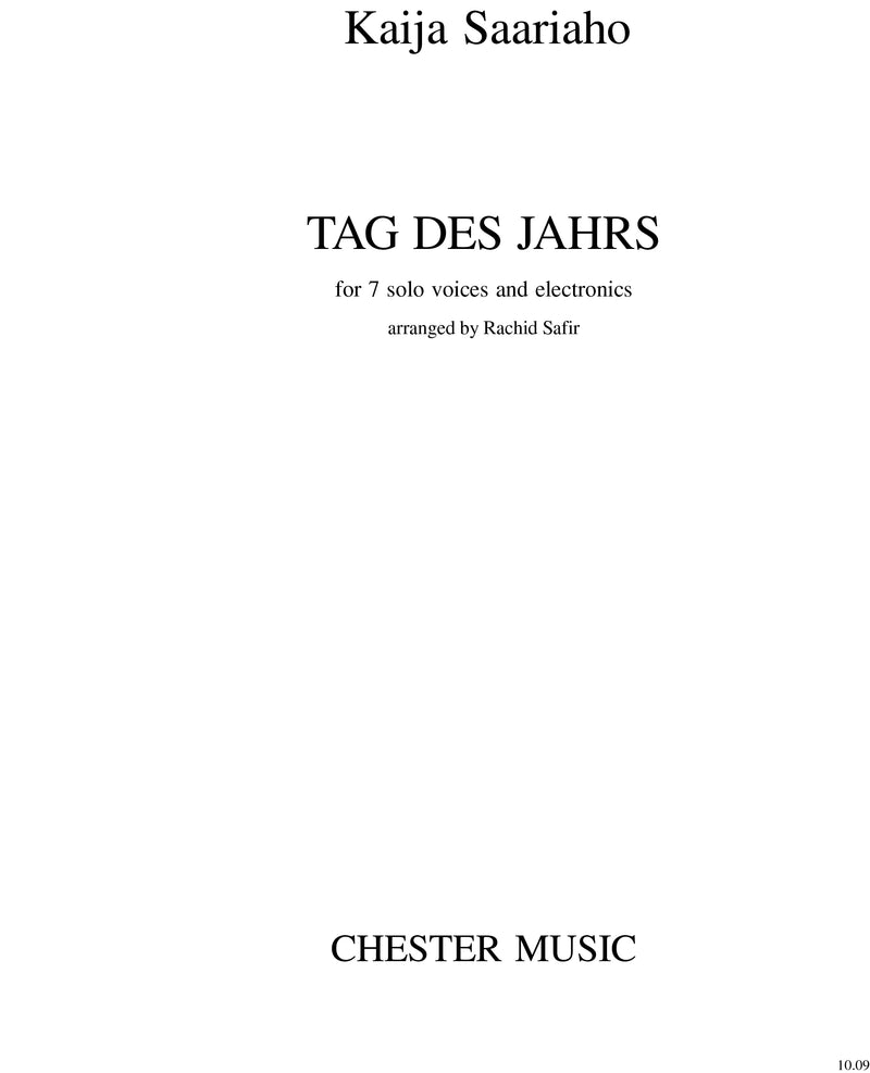 Tag des Jahrs (Soprano, Tenor, Mezzo-Soprano, Countertenor, Bass Voice)