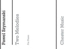 Two Melodies For Piano