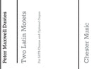 Two Latin Motets