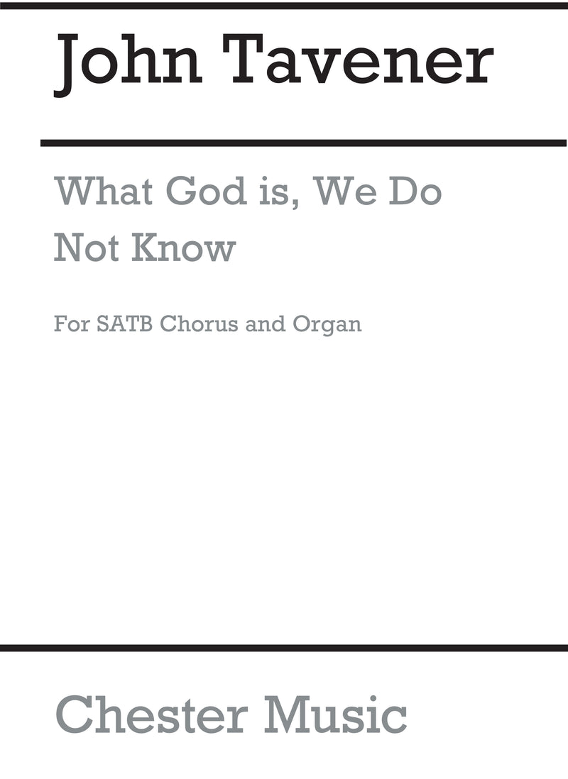 What God Is, We Do Not Know