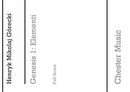 Genesis 1 - Elementi Op.19 No.1 (Full Score)