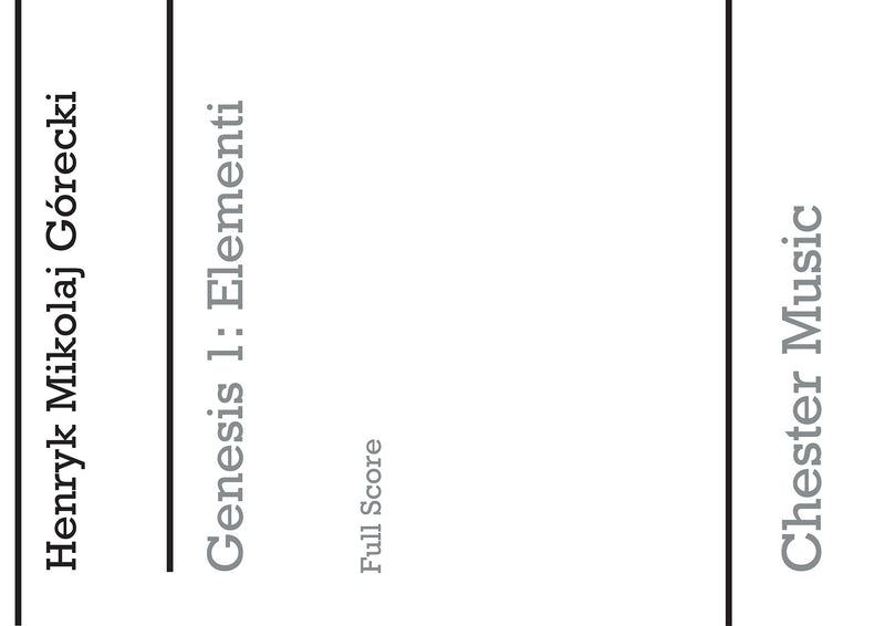 Genesis 1 - Elementi Op.19 No.1 (Full Score)