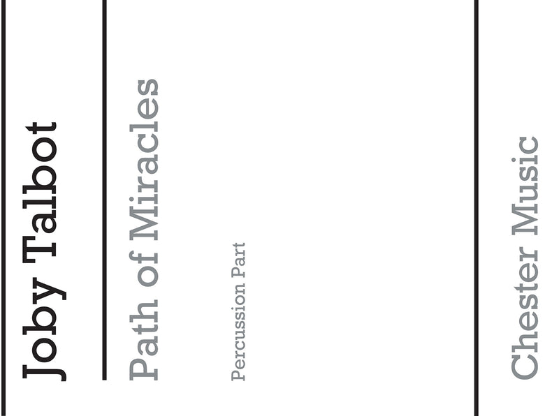 Path Of Miracles (SATB and Percussion)