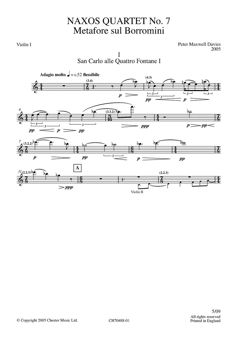 Naxos Quartet No.7 (Parts)