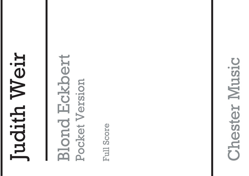 Blond Eckbert - Pocket Version (Full Score)