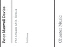 The Dream Of St. Ursula (Score)