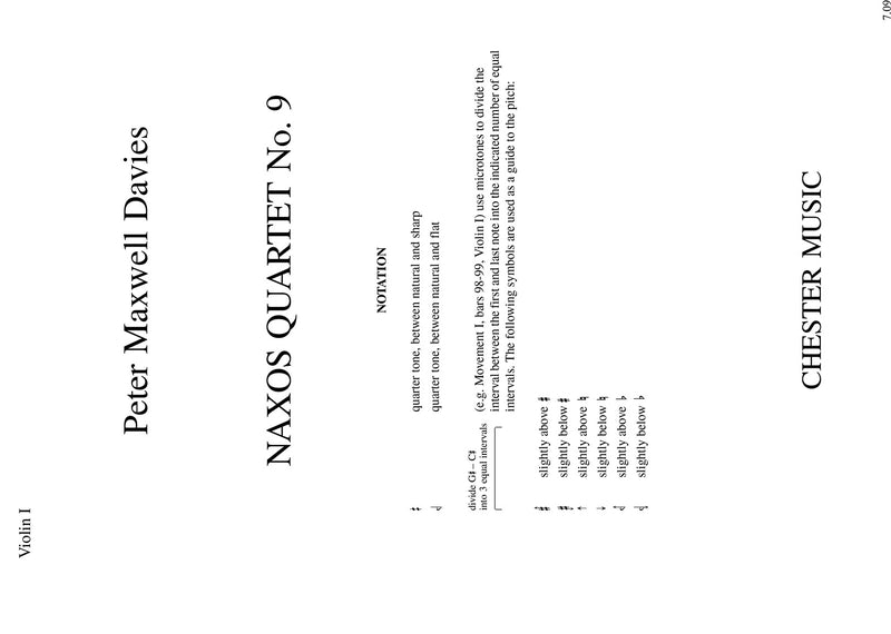 Naxos Quartet No.9 (Parts)