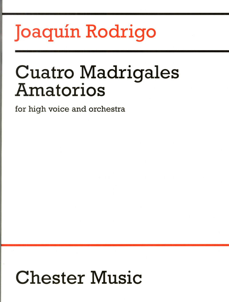 Cuatro Madrigales Amatorios (High Voice and Orchestra)