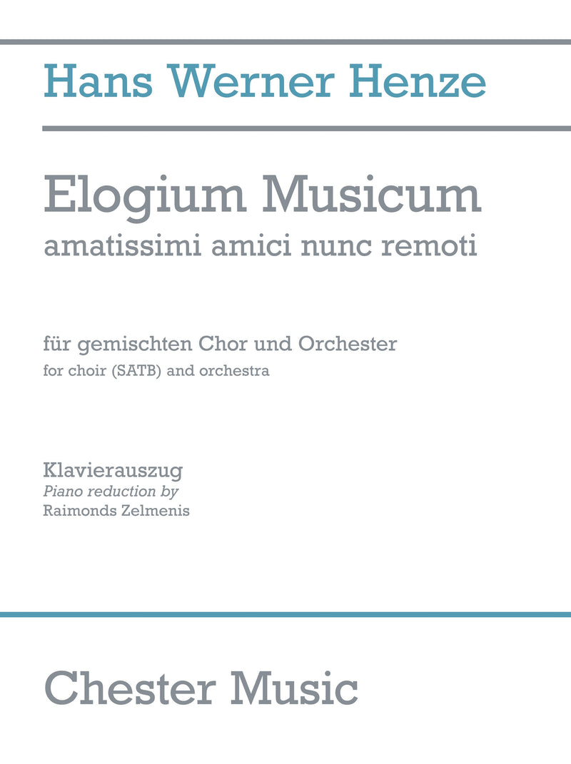 Elogium Musicum (Vocal Score)