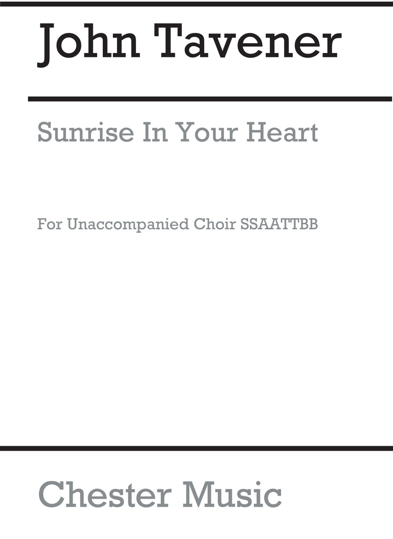 Sunrise In Your Heart - A Christmas Carol (SSATB)