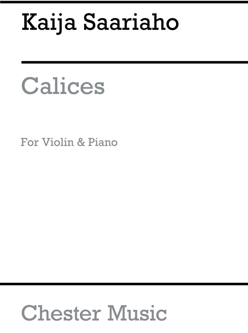 Calices For Violin And Piano