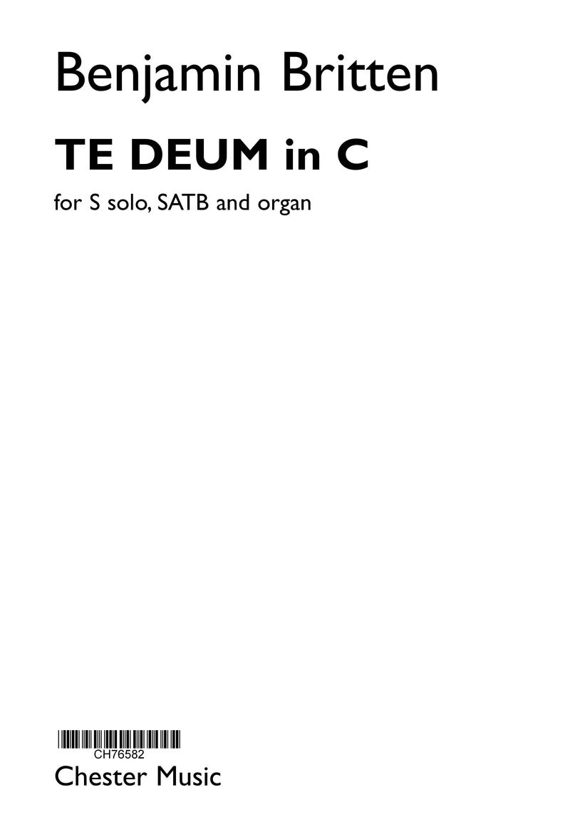 Te Deum In C (Vocal Score)